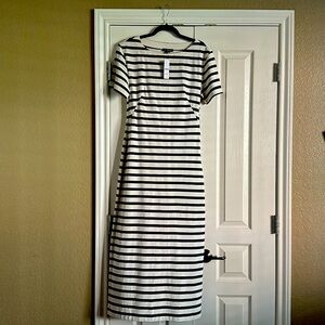 JCrew Mariner Black Stripe Maxi